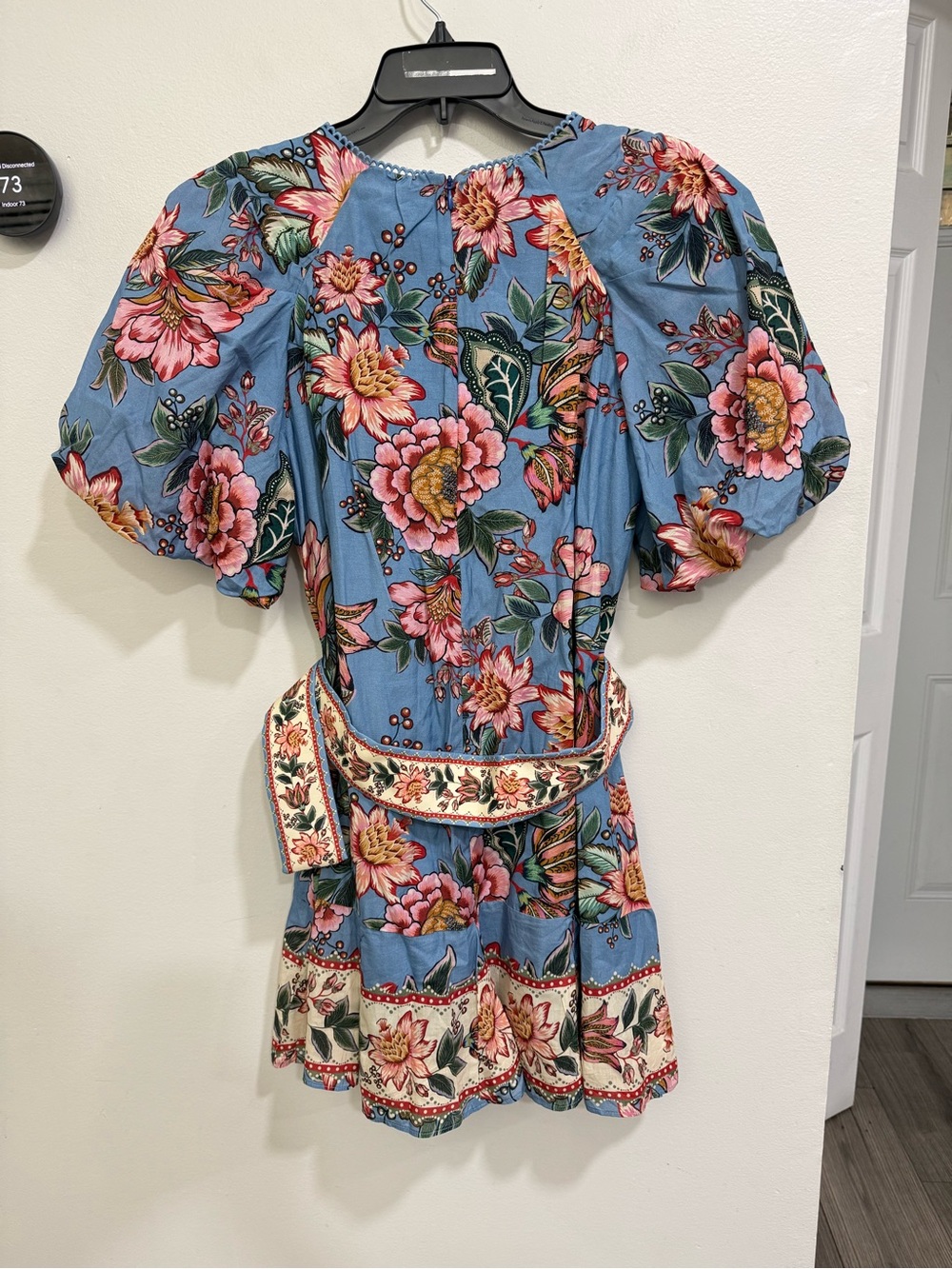 NWT FARM Rio Wonderful Bouquet Floral Belted Minidress SZ L - Picture 7 of 13